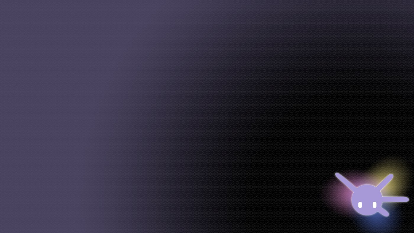 OPAL 4K wallpaper, dark version — a violet-to-black gradient with the glowing Pal logomark in the corner